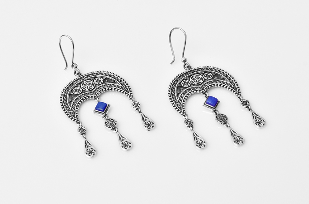 Earrings "Daghdghan" With Natural Stones