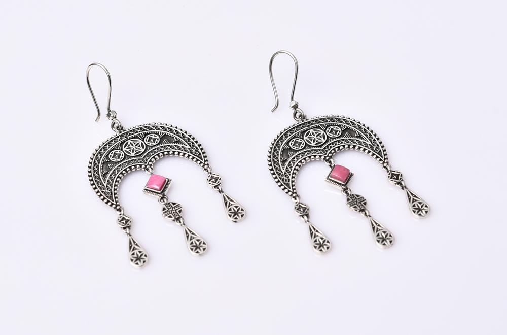 Earrings "Daghdghan" With Natural Stones